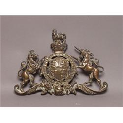 Old Cast Brass Royal Coat of Arms