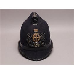Vintage Firemans Hat With Metal Badge