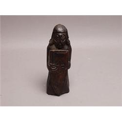 Old Carved Wood Figure of a Medieval Knight