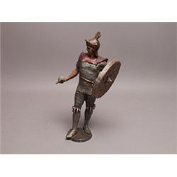 Painted Metal Model of a Roman Soldier