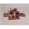 Four Painted Metal Artillery Groupings