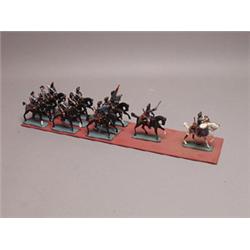 Set of Eleven Mounted Painted Lead Calvary 