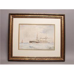 Fine English Watercolor - MAN O WAR