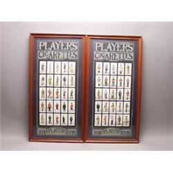 Pair Framed Sets John Player & Sons Cigarette Cards