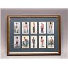 Image 1 : Framed Set of 10 military Figure Cigarette Cards