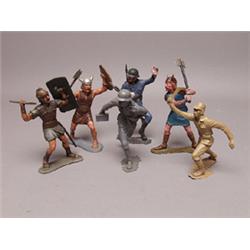 Six Various Plastic military Action Figures