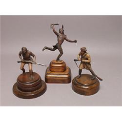 Three Plastic Painted Indian Wars figures