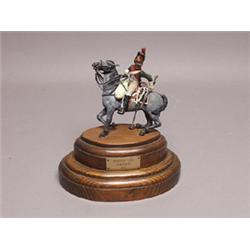 Fine Painted Metal Figur Dragoon Line Horseman 1815