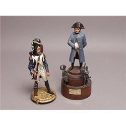 Painted Plastic Figures of Napoleon & A French Soldier