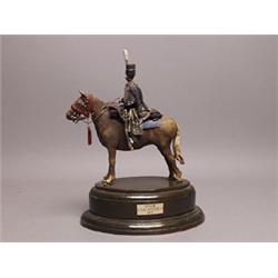 Large Painted Metal Figure, Officer 11th Hussars 1854