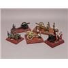 Image 1 : Five Painted Metal Artillery Grouping On Wood Bases