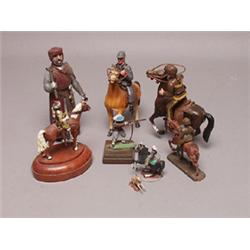 Eight Painted Plastic Figures