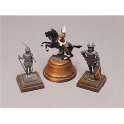 Three Various Metal Miniature Figures