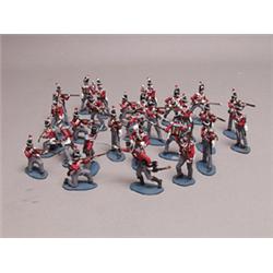 Set of 28 Painted Plastic Soldiers