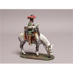 Carthaginian Figures on Elephant Painted Metal