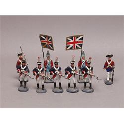 Nine Painted Metal British Military Figures