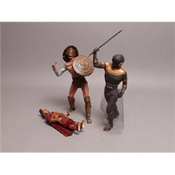 Three Painted Roman Figures