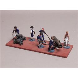 Group of Eight Painted Metal Naval Gunners