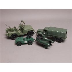 Three Plastic WW II military Vehicles