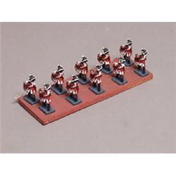 Group of 10 Revolutionary Drummers Pianted Metal