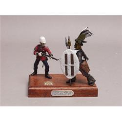 Rorkes Rift Painte Metal Figures on Stand