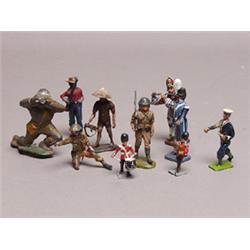 Lot of 10 Fine Painted Miniature Figurines