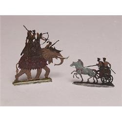 Twoo Painted Metal Flat Figures