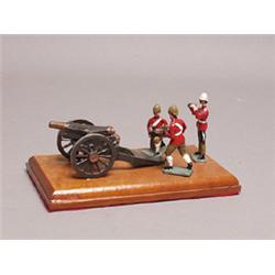 Four Piece British Boer war Painted Metal Figural Group