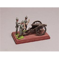 Four PIece Prussian Artillery Group Painted Metal 