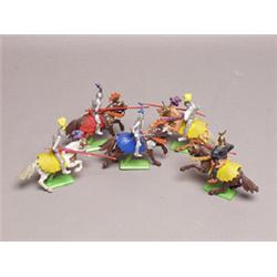 Group of Five Britains Deetail Mounted Knight Figures