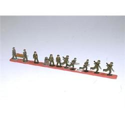 12 WW II Painted Metal Figures