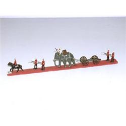 All Metal British Raj Elephant & Gun