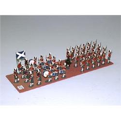 Scottish Painted Metal Bagpipe Band
