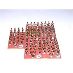 5 Painted Metal Miniature Pipe & Horn Bands