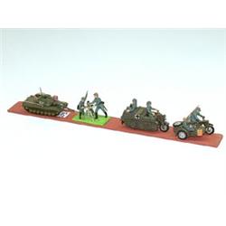 German WWII Figural Group Painted Metal Figures