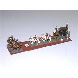 Carriage with Footman with Trumpeters