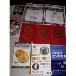 LOT OF (10) COIN GRADING BOOKS 