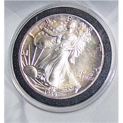 1989 PURE .999 SILVER AMERICAN SILVER EAGLE, MINT STATE