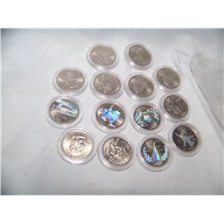 14 B.U "ENHANCED" U.S QUARTERS 1999-2002