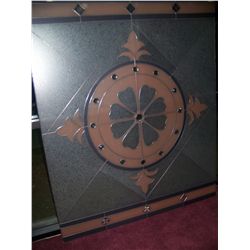 AMAZING STAINED GLASS CUSTOM FROSTED GLASS DOOR. RETAIL PRICE OVER $2,000. WINDOW IS 66T X 56W