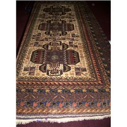GORGEOUS HAND WOVEN ANTIQUE TURKOMAN WOOL RUG