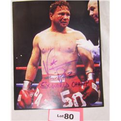 VINNIE "THE PAZMANIAN DEVIL" PAZ AUTOGRAPHED PHOTOGRAPH 5X WORLD CHAMP