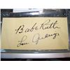 Image 2 : RARE BABE RUTH & LOU GEHRIG HAND SIGNED AUTOGRAPH CUTOUT