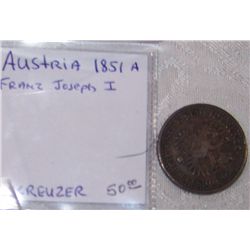 RARE 1851 AUSTRIAN 2 KREUGER EXTRA FINE + CONDITION
