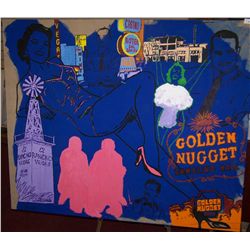 STEVEN MOLASKY, ORIGINAL PAINTING, "VINTAGE LAS VEGAS SKYLINE" POP ART 50T X 60W