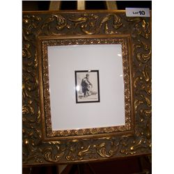 REMBRANDT VAN RIJN " THE BLIND FIDDLER" AFTER. 19TH C. ETCHING ON LAID PAPER W/ C.O.A FRAMED