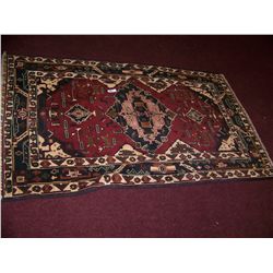 GORGEOUS HAND WOVEN AFGHAN WOOL RUG 77L X 46W