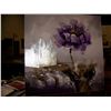 Image 2 : "PURPLE FLOWER" POP ART ORIGINAL OIL ON CANVAS PAINTING