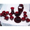Image 1 : 19+ PIECE RUBY RED GLASS WARE