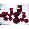 Image 2 : 19+ PIECE RUBY RED GLASS WARE